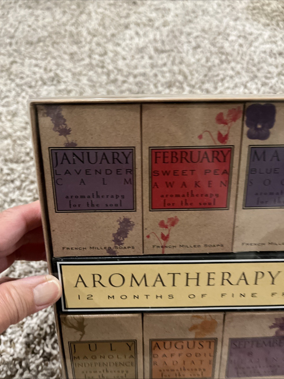 Aromatherapy Remedy Series 12 French Milled Soaps Calm Soothe New Made In USA