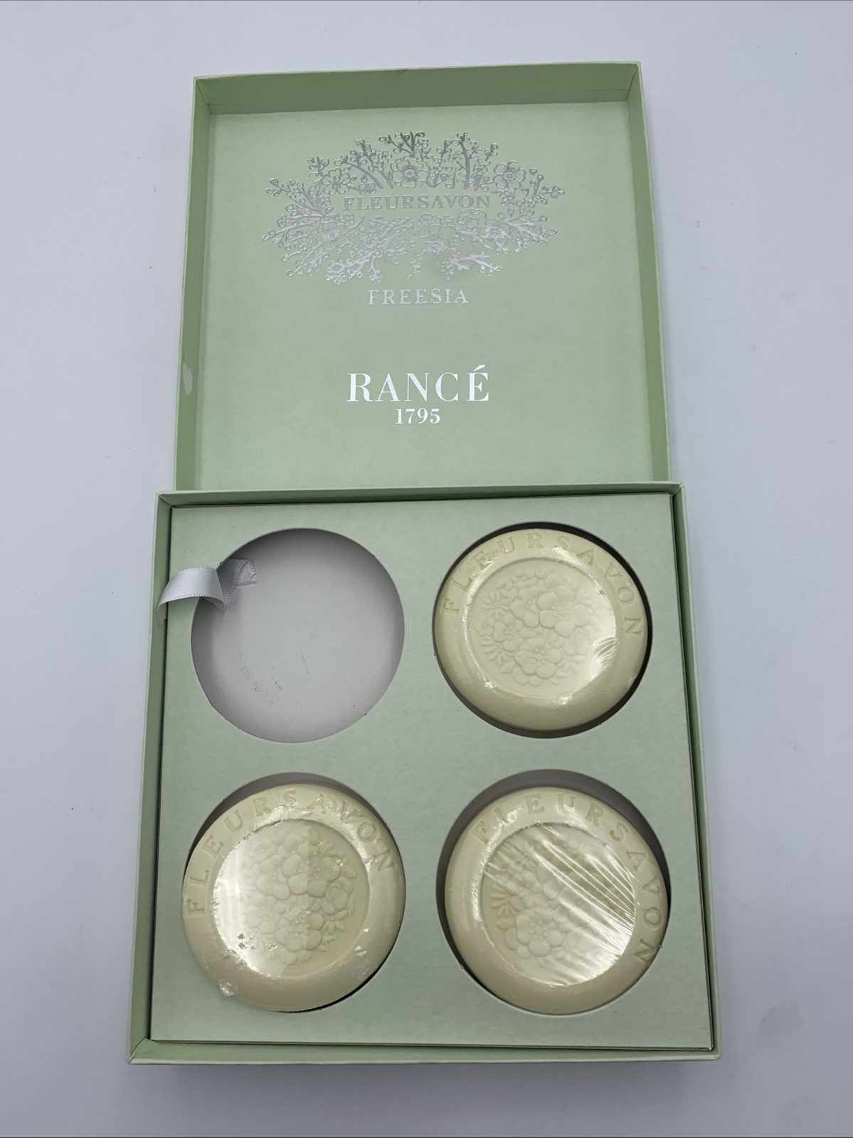 Rance 1795, Freesia Grasse Coffret, Luxury Boxed Set of 3 French Perfumed Soaps