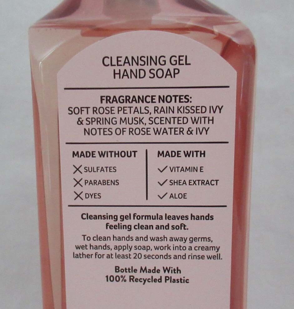 Bath & Body Works Cleansing Gel Hand Soap Lot Set of 2 ROSE WATER & IVY