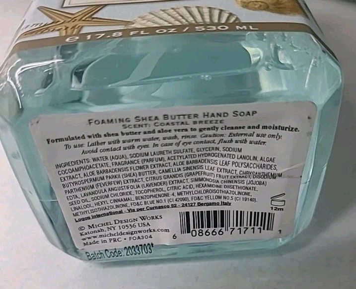 Michel Design Works Shea Butter Foaming Hand Soap SEASHELLS 17.8 Oz (B1-A14)