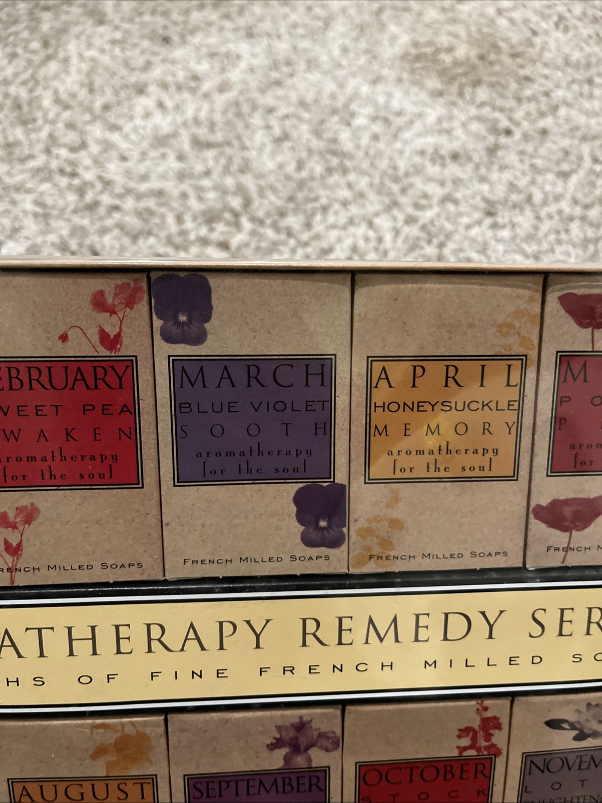 Aromatherapy Remedy Series 12 French Milled Soaps Calm Soothe New Made In USA
