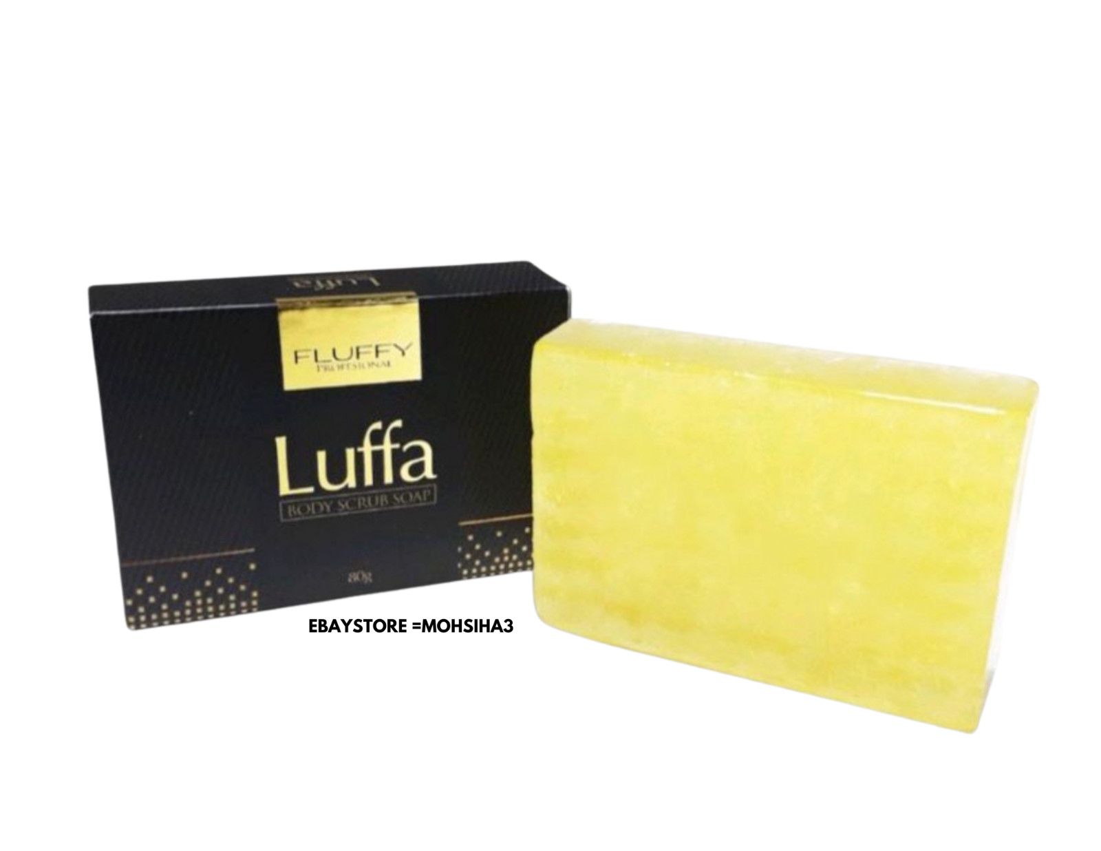 80g FLUFFY LUFFA Body Scrub Soap REMOVE DIRT Dark Spots Dead Skin Cells