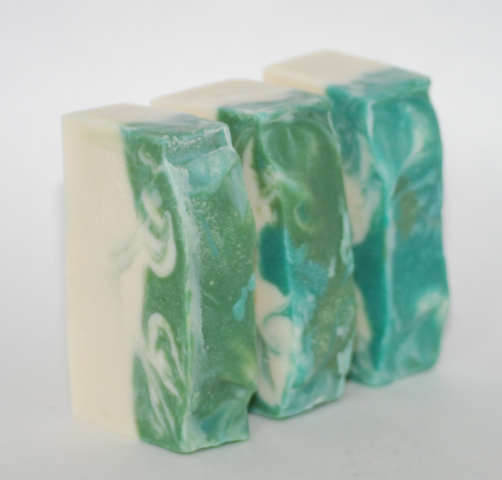 Handmade Goat Milk Basil Mint Soap Spearmint Soap Organic Olive Oil Coconut Oil