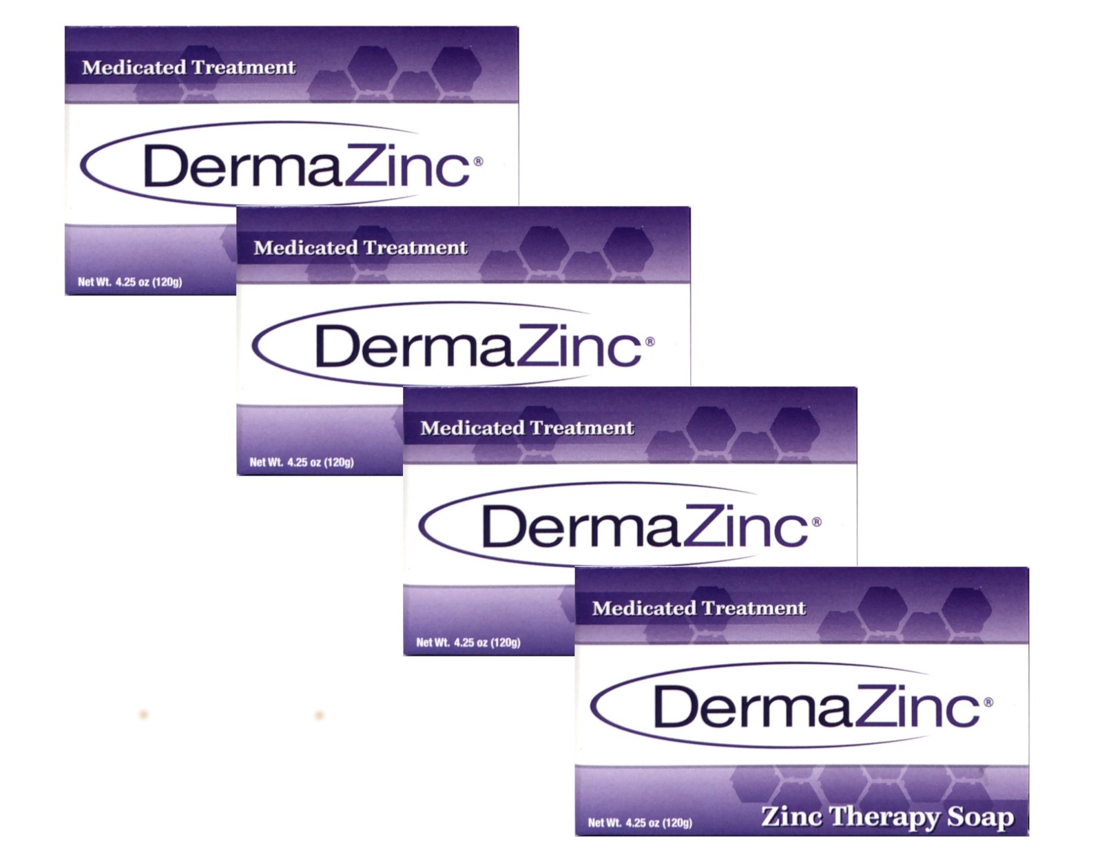 DermaZinc Medicated Treatment Zinc Therapy Soap, 4.25oz – Pack of 4