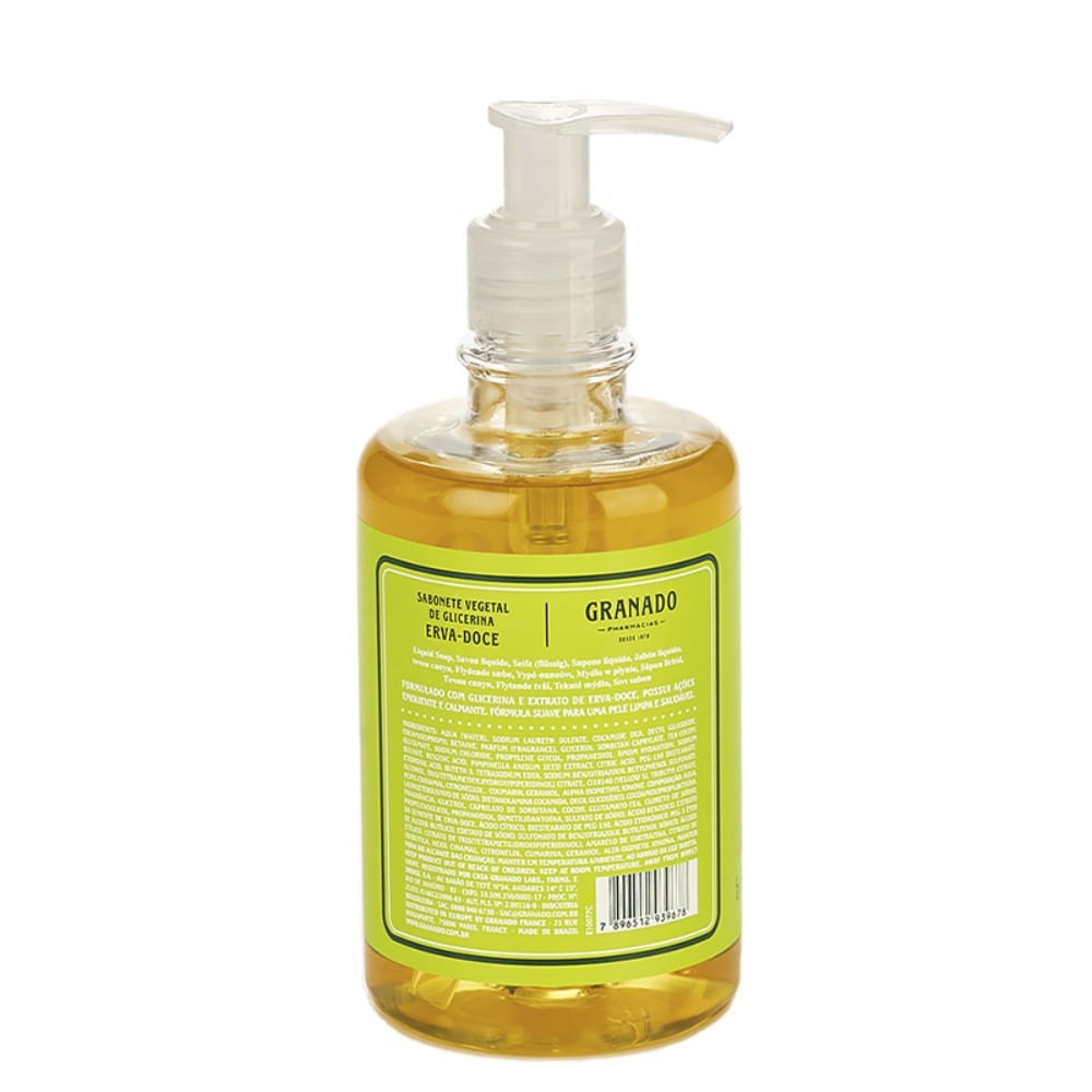 Granado Glicerina Sabonete Liquido Glicerina Erva Doce 300Ml (Liquid Soap 10FlOz
