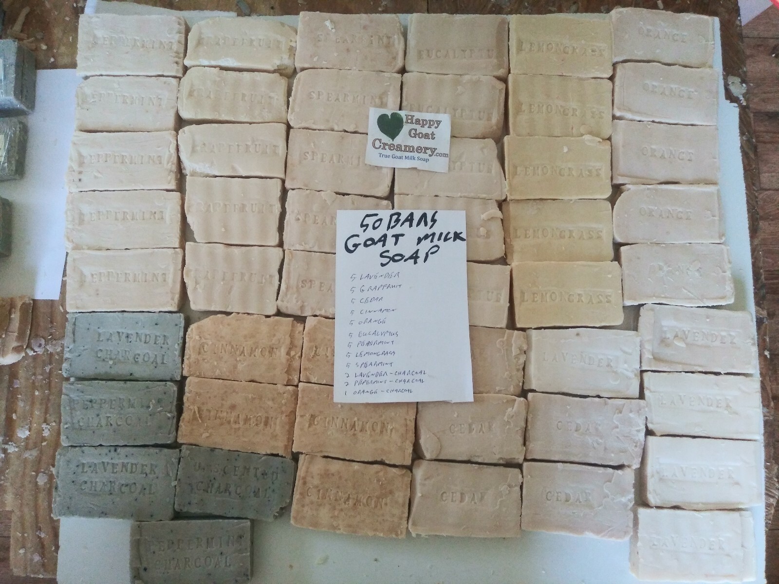 50 BARS MIXED PACK RAW GOAT MILK SOAP PURE ESSENTIAL OILS CHEAP BULK WHOLESALE