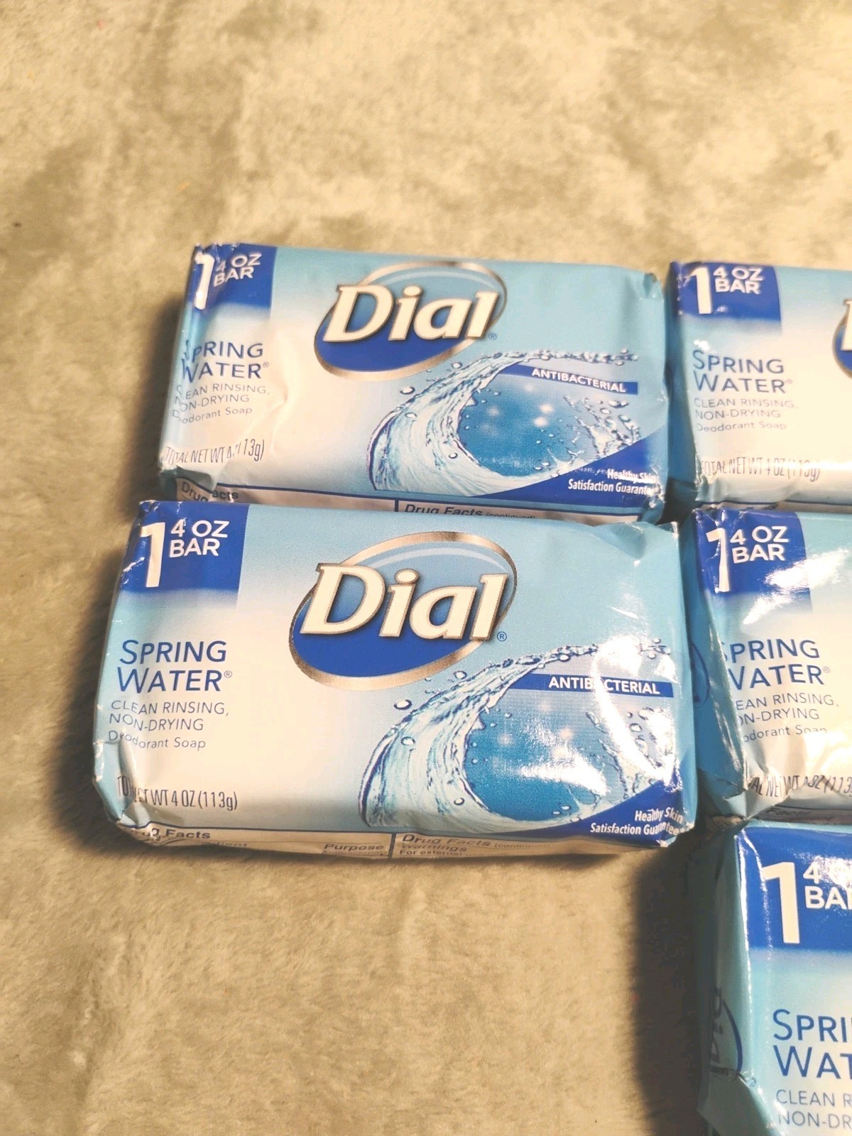 New Dial Antibacterial Bar Soap, Refresh & Renew, Spring Water, 7 Bars