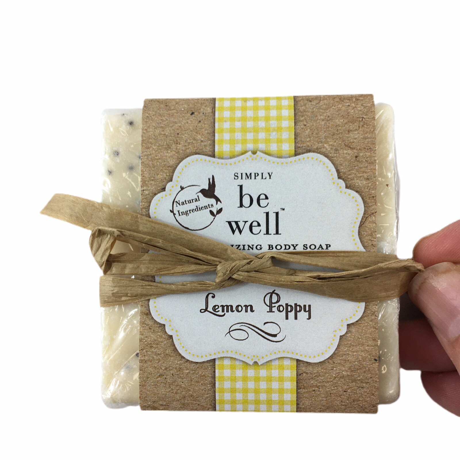 Natural SIMPLY BE WELL Plant Based Lemmon Poppy Seed Moisturizing Soap New