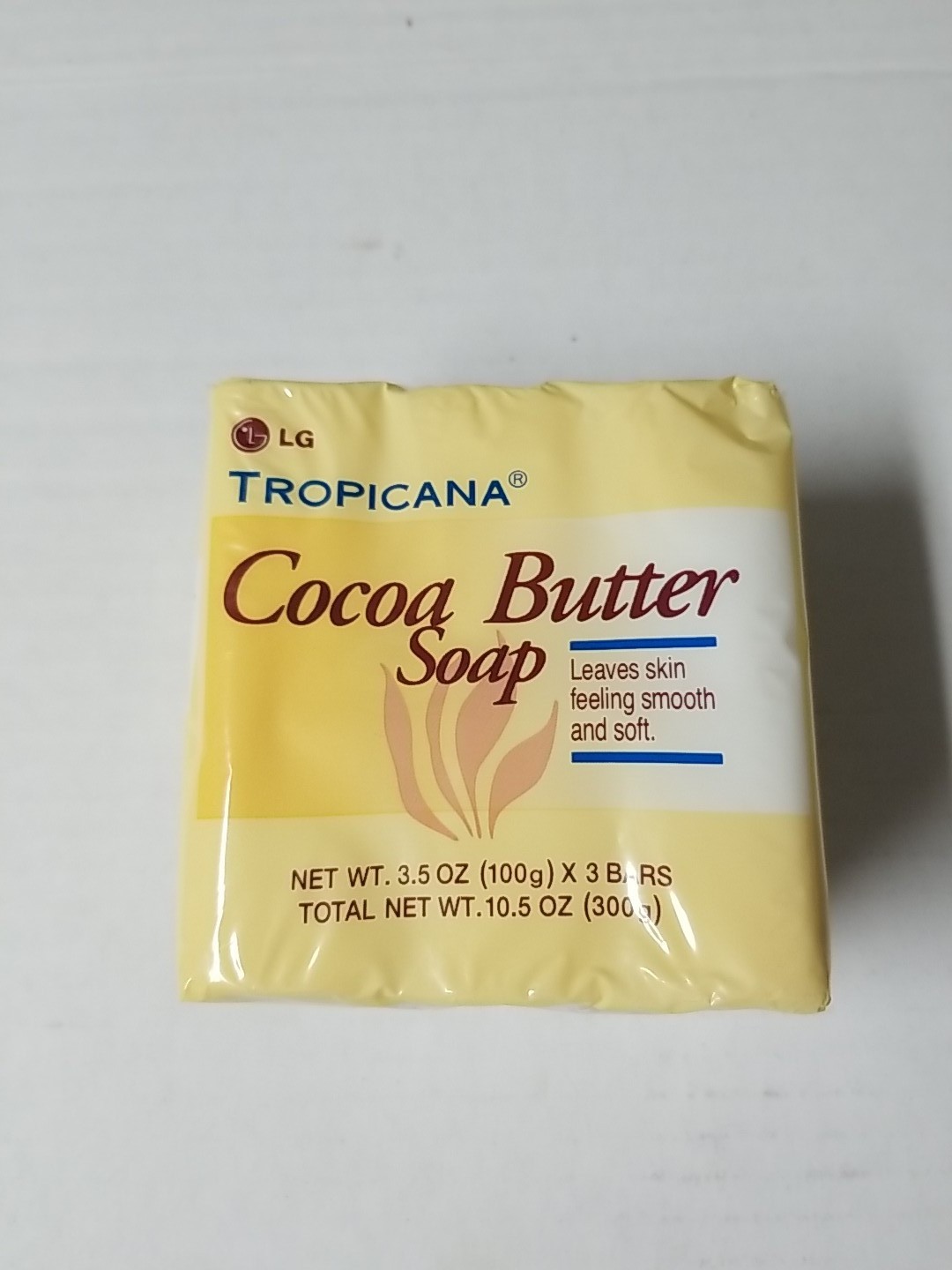 LG Chemical Tropicana Cocoa Butter Soap 3 Bar Pack 3.5 Oz 10.5 Total Oz.