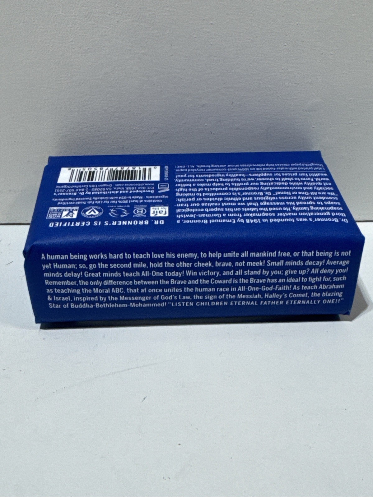 Dr. Bronner’s Organic All-One Pure-Castile Bar Soap, Peppermint – 5oz