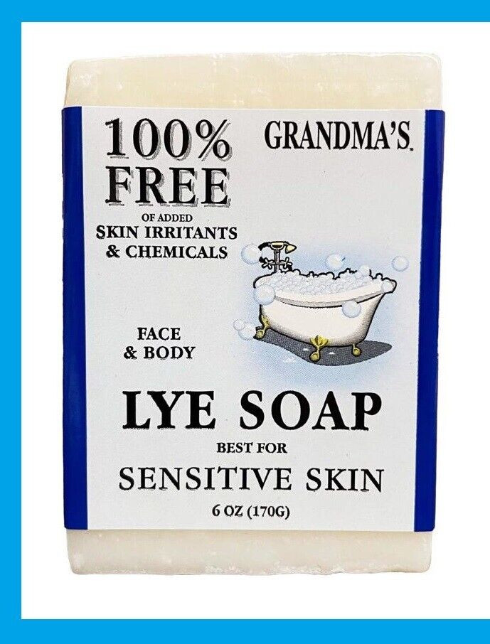 Grandma’s Lye Soap Pure & Natural Face Body Sensitive Skin No Fragrance 6 oz