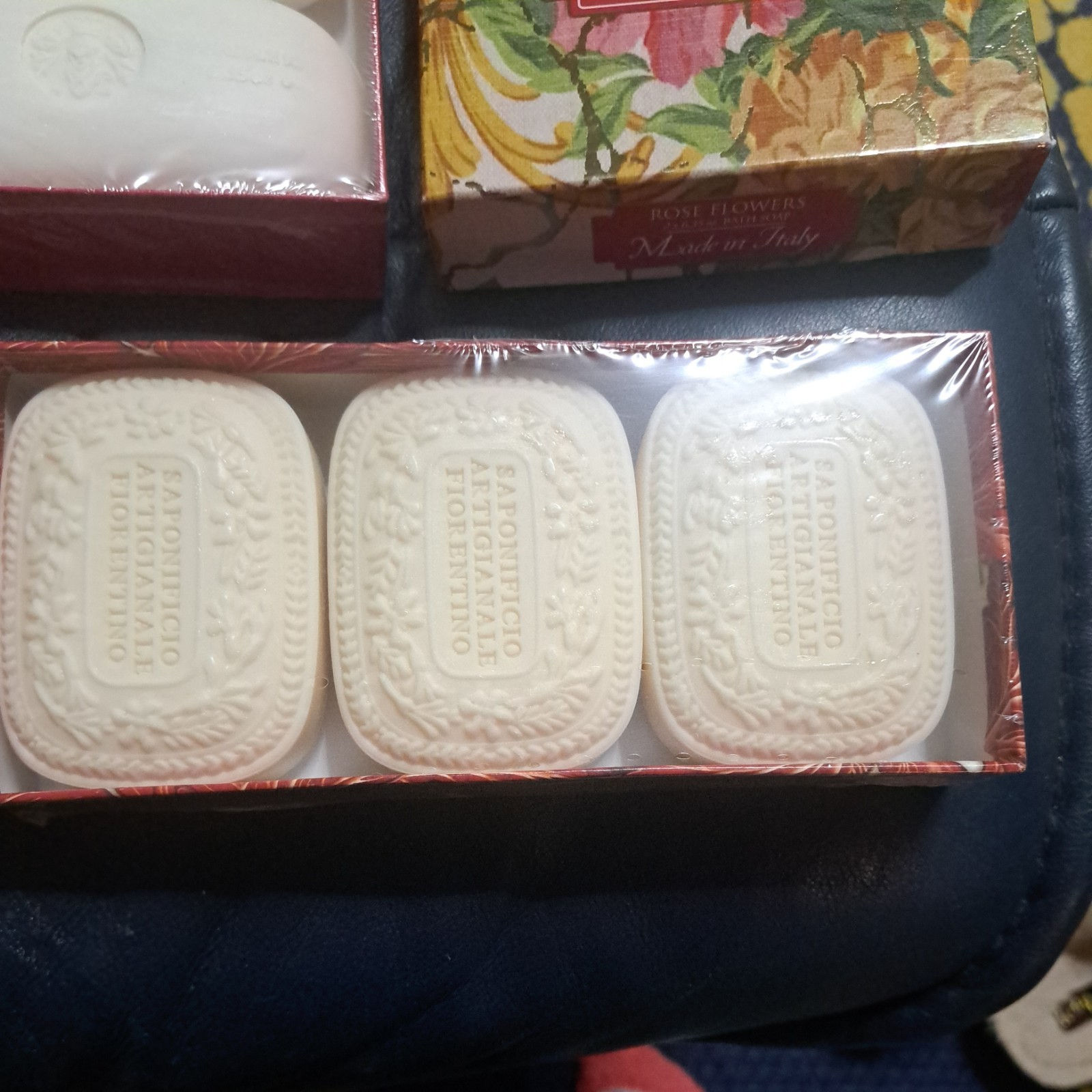 2-Pk Saponificio ~ Orange- Cinnamon Scented Bar Soap & Rose 10.5 oz 8 Bars