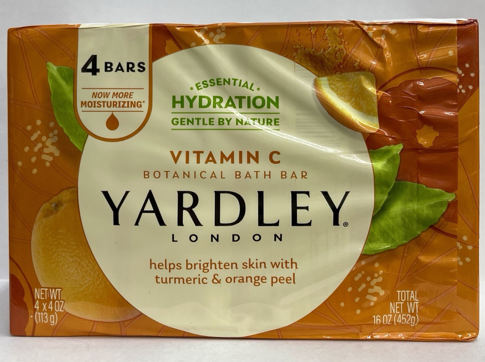 8 Pcs YARDLEY LONDON Bath Bar Soap,Turmeric & Orange Peel Vitamin C 4 oz