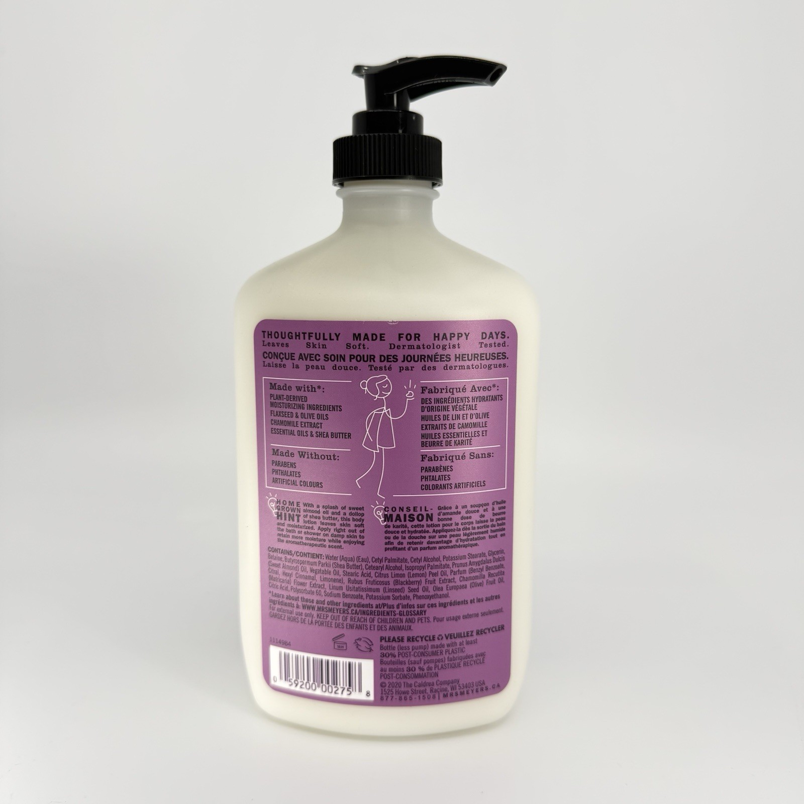 Mrs. Meyer’s Clean Day Hand Body Lotion Plum Berry Scent 16 oz / 458 mL DISC
