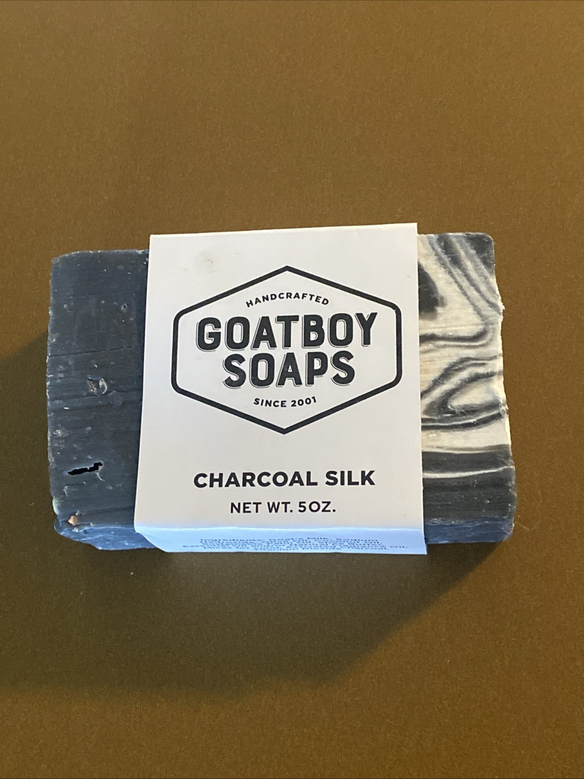 Handcrafted Goat boy Soap Charcoal Silk Bar 5oz