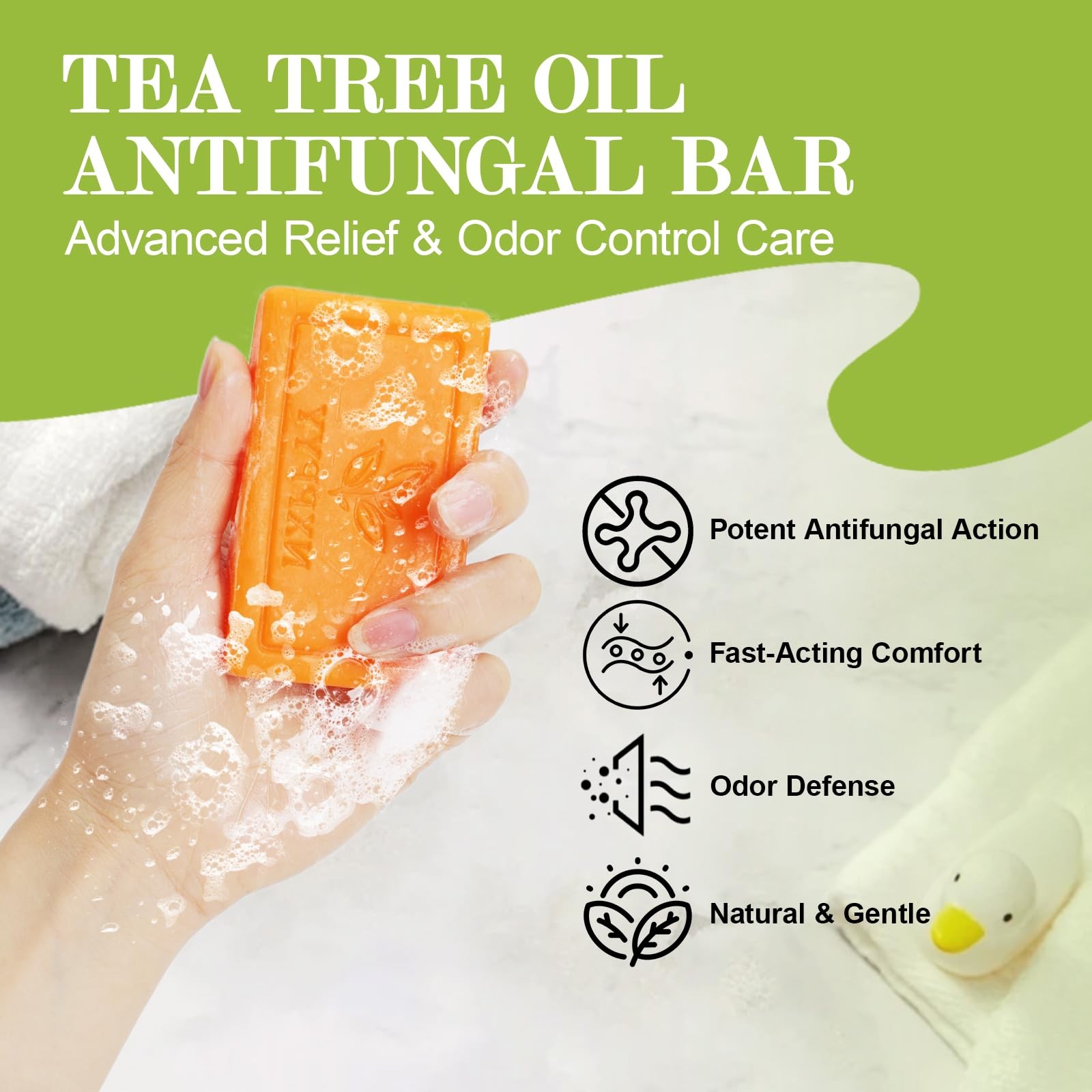 NXPPYY Antifungal Soap Antibacterial Soap Bar with Tea Tree Oil Body & Face Wash