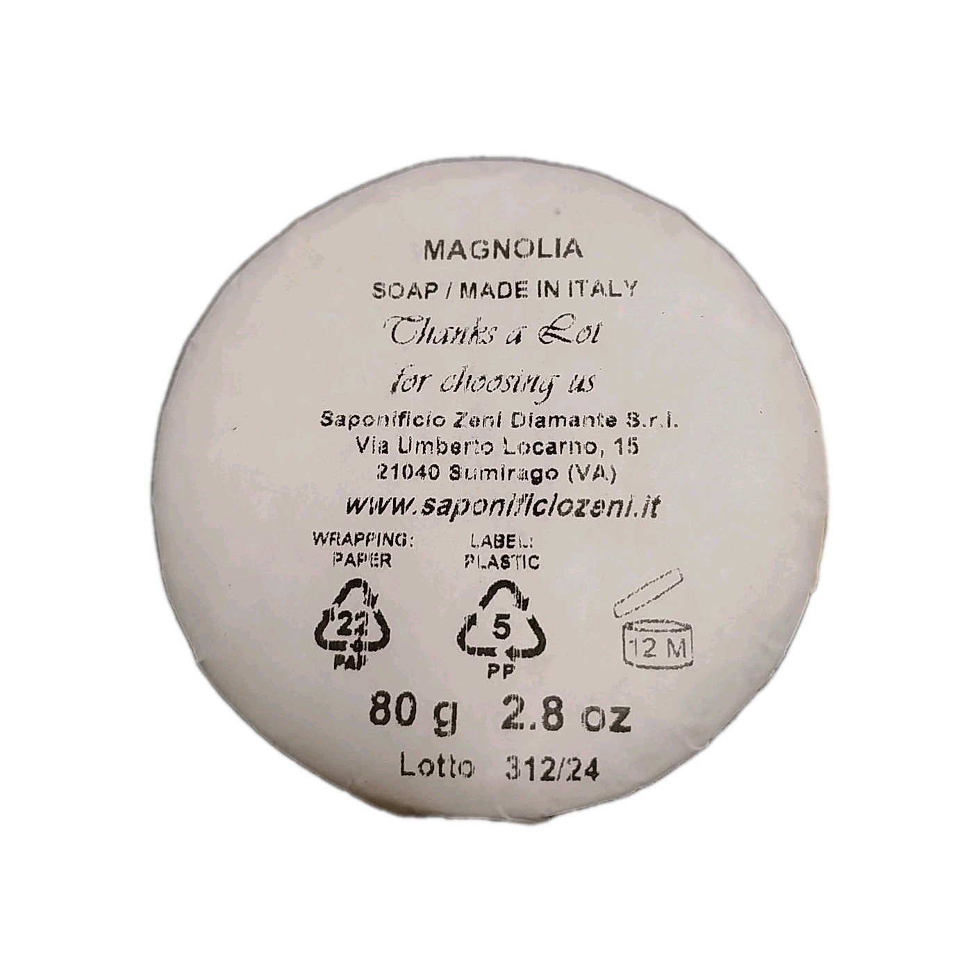 ZENI Diamante Magnolia Finest Triple Milled ITALIAN Soap Two bars 2.8 oz each