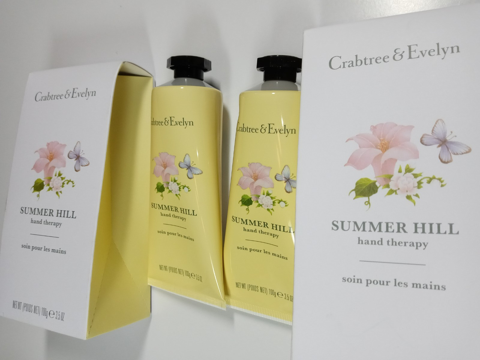 Crabtree & Evelyn Lot of 2 Summer Hill Hand Therapy 2x100g/3.5oz NIB