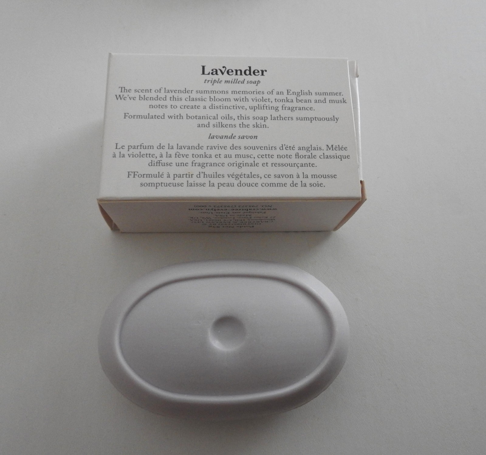 Crabtree & Evelyn Lavender Soap 3 oz ~ Triple Milled