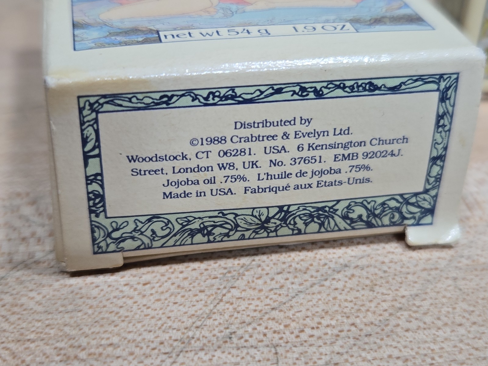 Lot 1978 1988 Crabtree & Evelyn London SEA SHELL SOAP JOJOBA OIL 100g 1.9 3.5 oz
