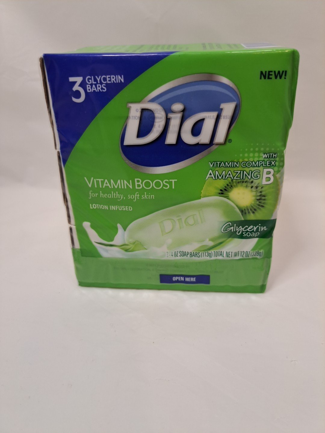 Dial Vitamin Boost Vitamin Boost B Complex Glycerin Bar Soap 3 Pack 4oz Bars New