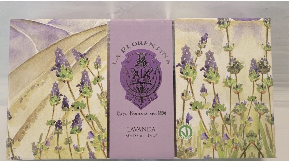 La Florentina Lavender Soap ITALY 3 X 5.3 Ounce Bars Lavanda Tuscan Handmade