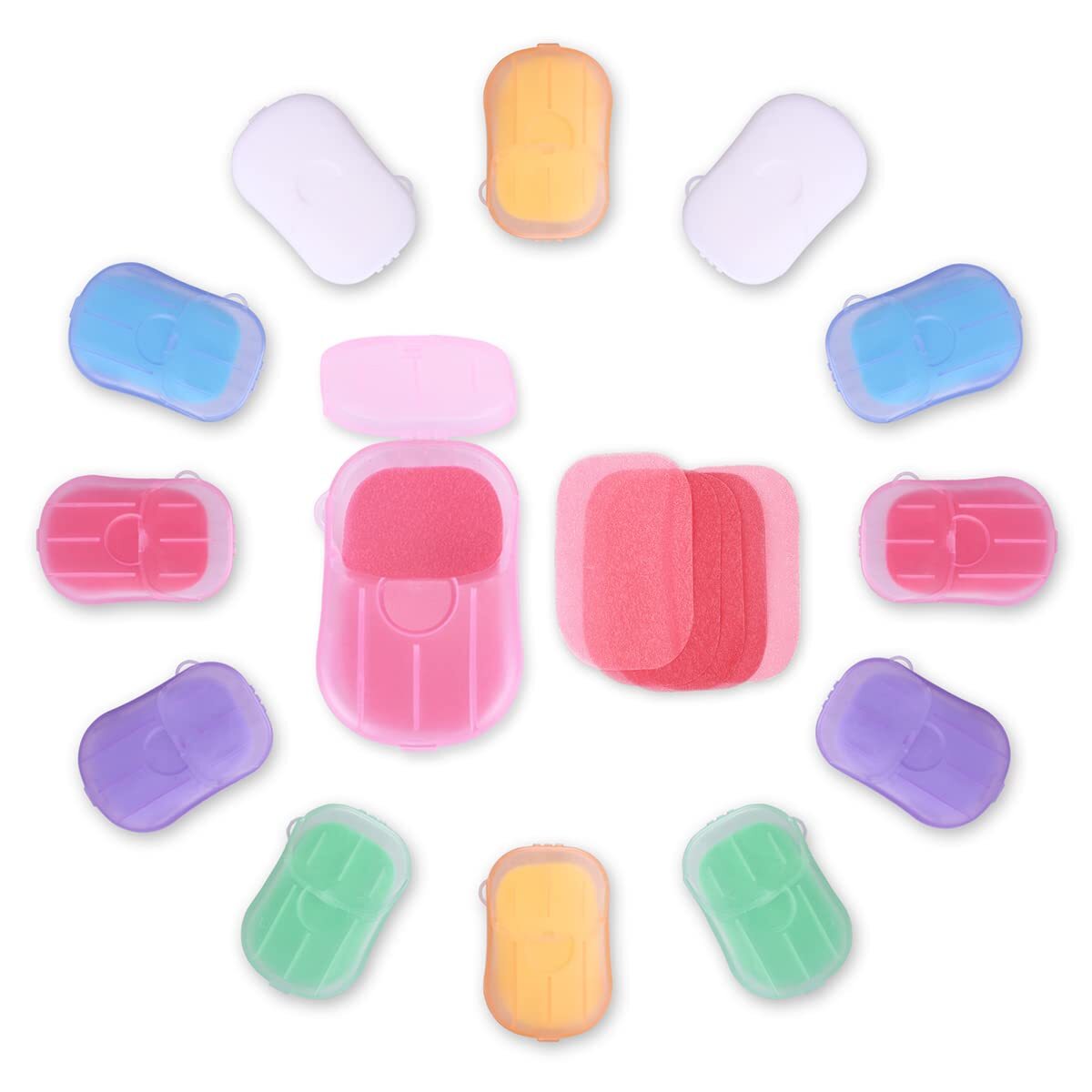 12Pack Portable Travel Soap Paper Sheets Disposable Hand Washing Bath Paper Soap