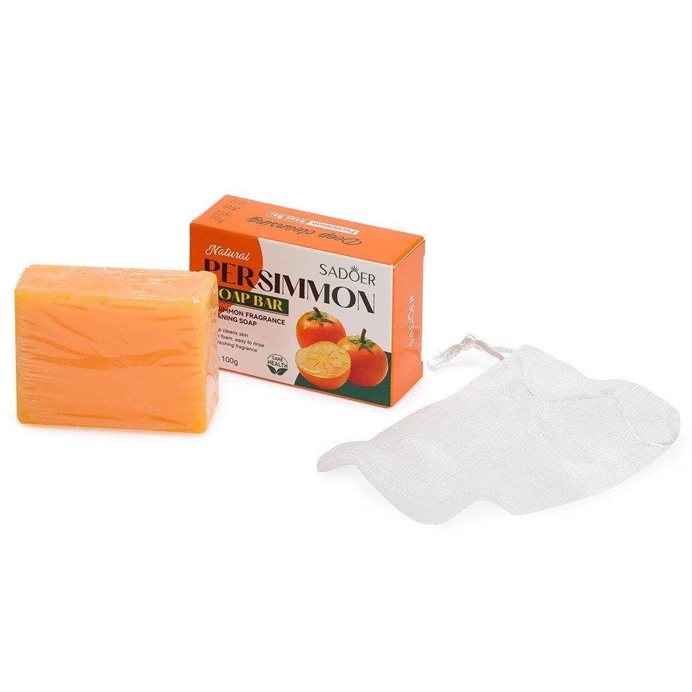 Kaori Persimmon Soap Bar Natural Odor Care for Mature Skin Daily Cleansing