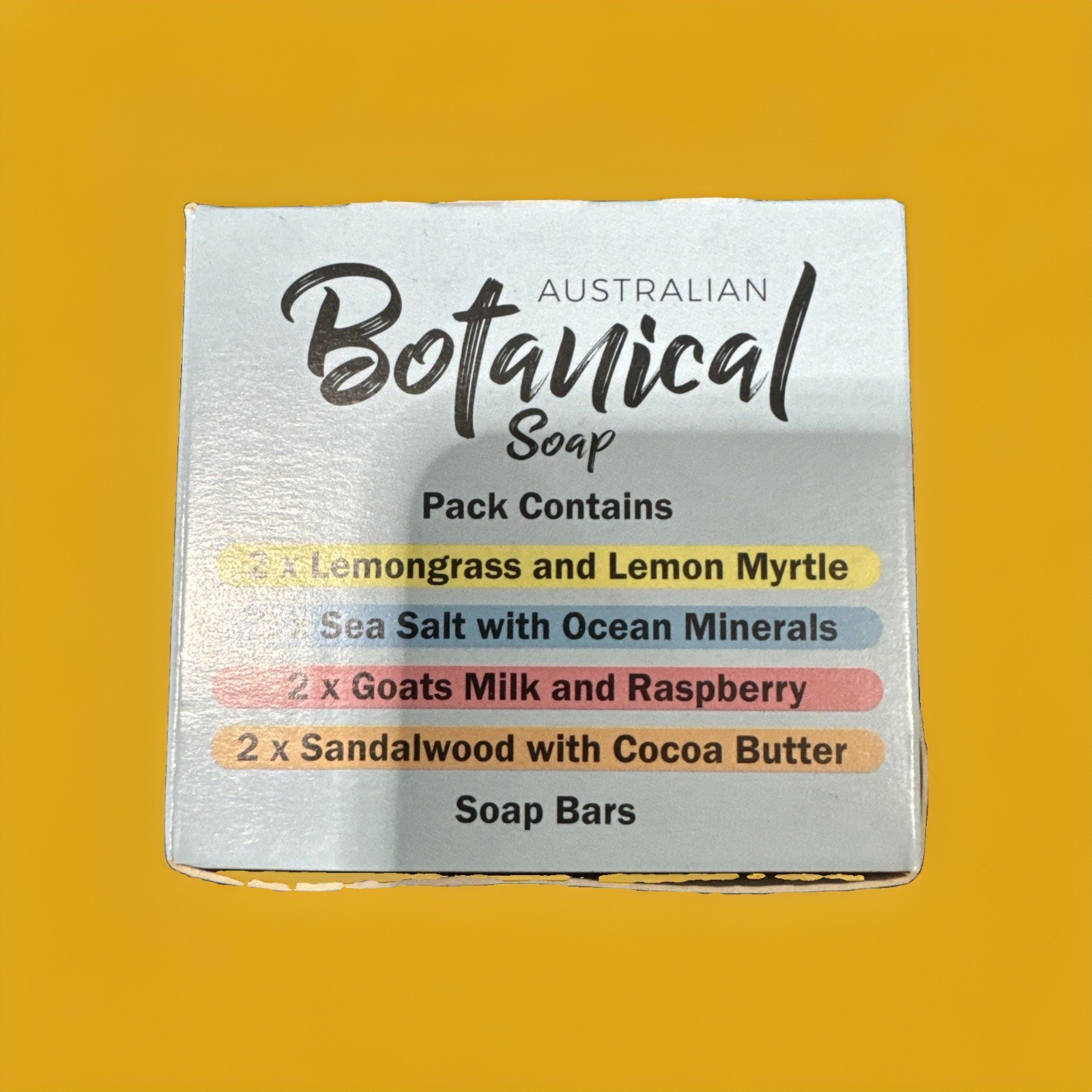 Australian Botanical Goat Milk Soap Multi Pack, 8 Bars, 4 Scents, 6.8 oz Each