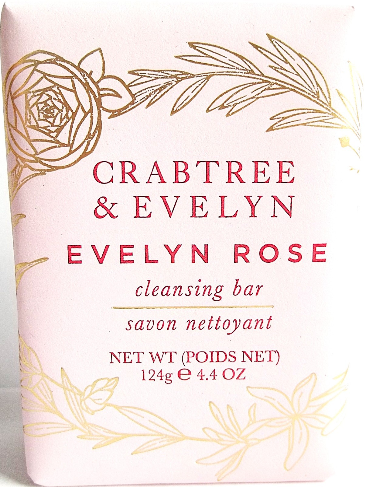 Crabtree & Evelyn Cleansing Bar Soap, EVELYN ROSE, 4.4 oz/124 g, NEW x 3