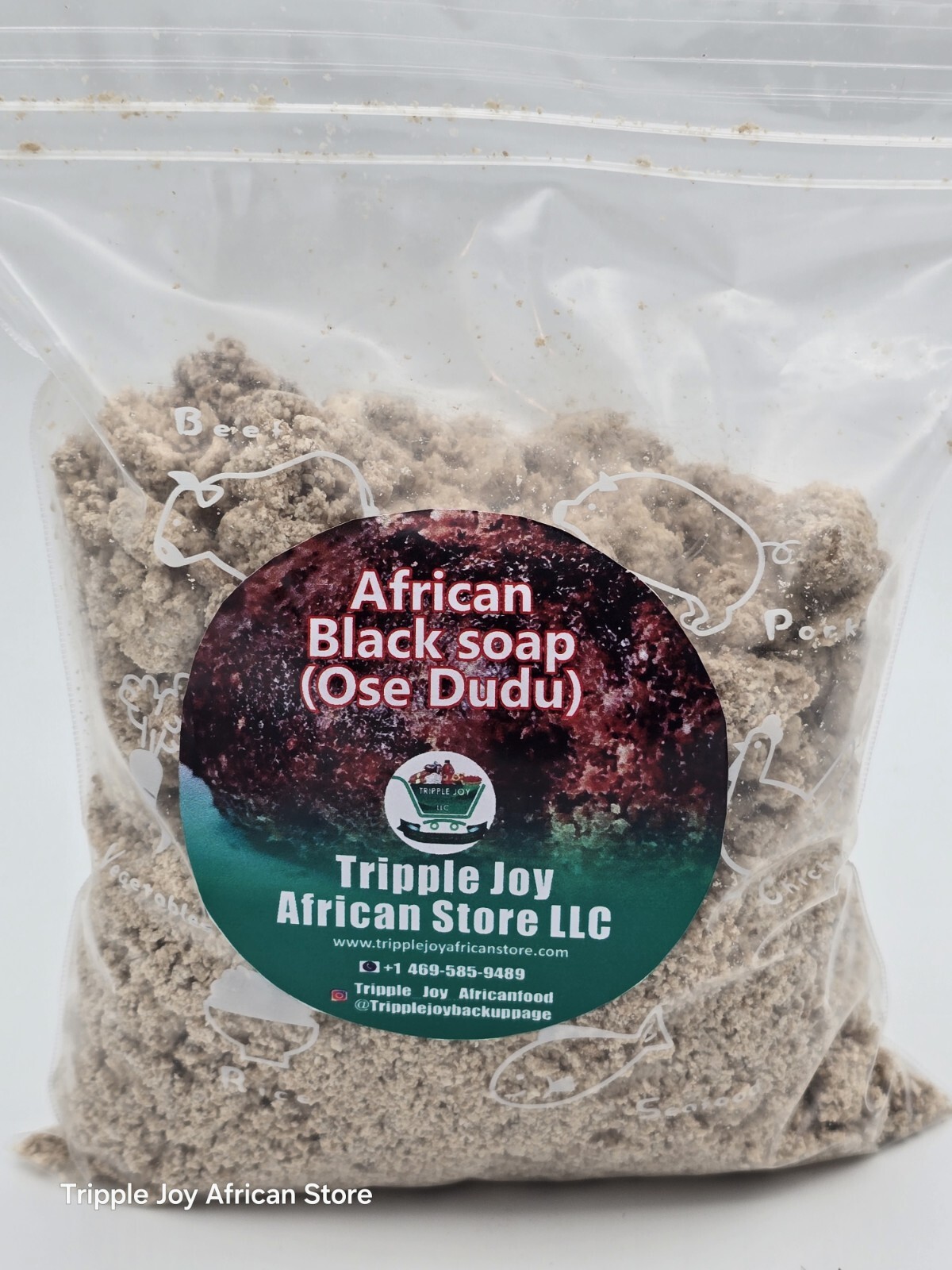 Raw African Black Soap( Ose Dudu) 1 LB