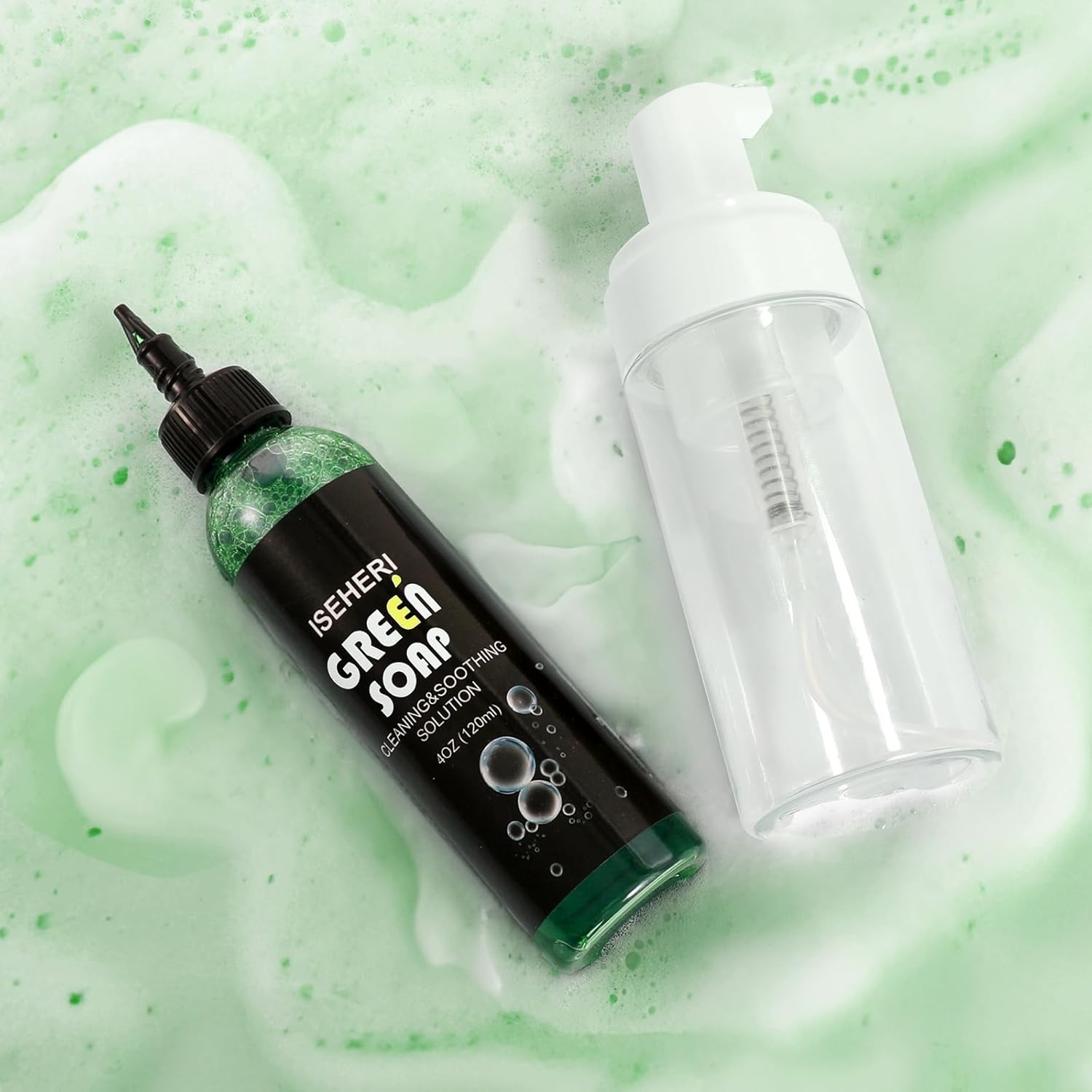 Concentrated Green Soap for Tattoos Tattoo Aftercare Soap 4OZ 120ml Foaming