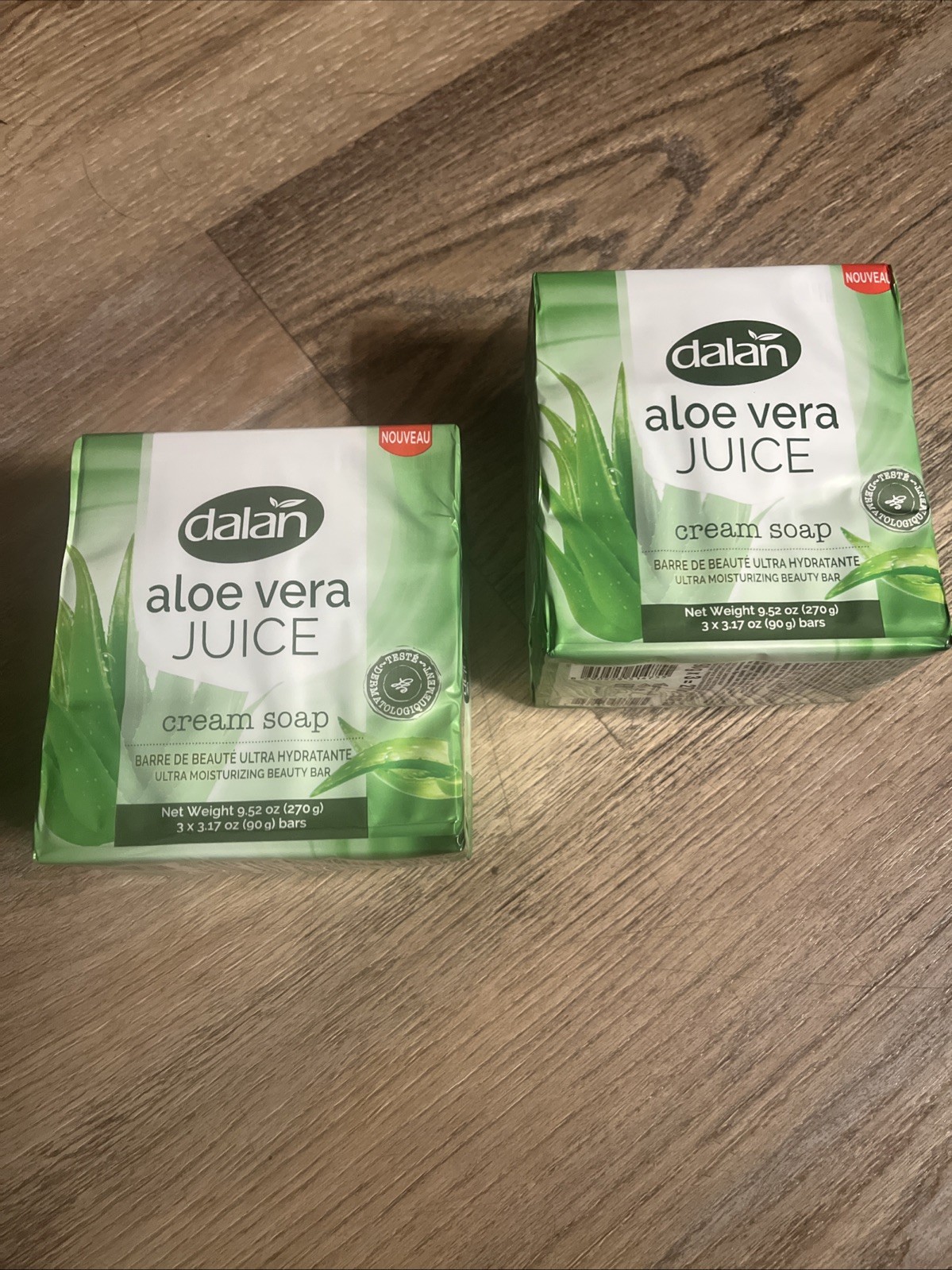 6 Bars Dalan Aloe Vera Juice Cream Soap 3.17oz Each Exp 05/06/2027