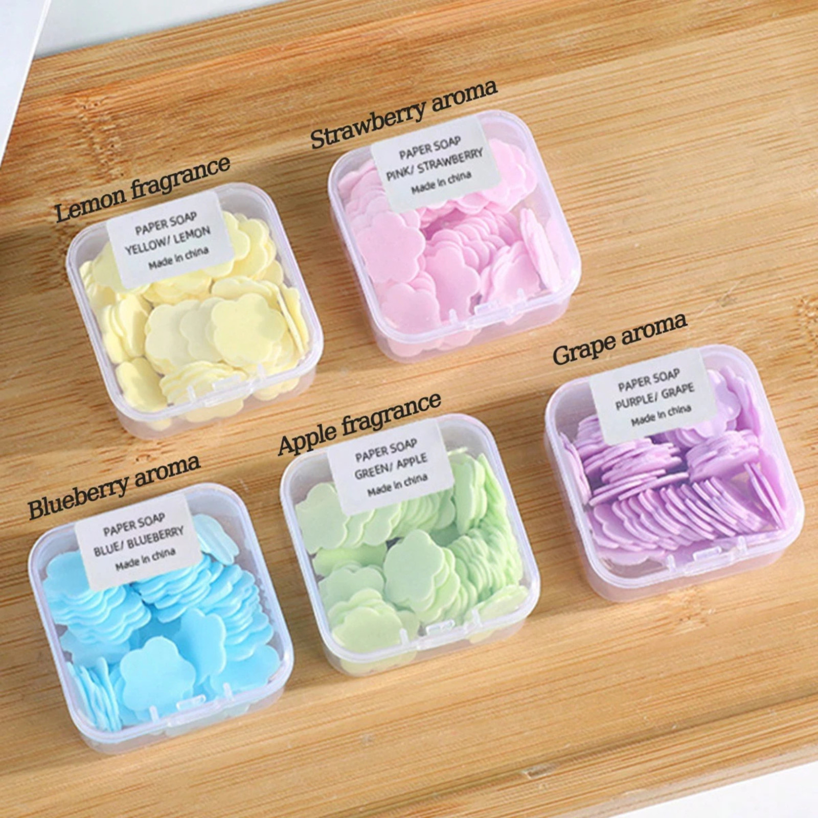 Soap Sheets 300Pcs Boxed Travel Disposable Paper Soap Hand Wash Camping Hiking