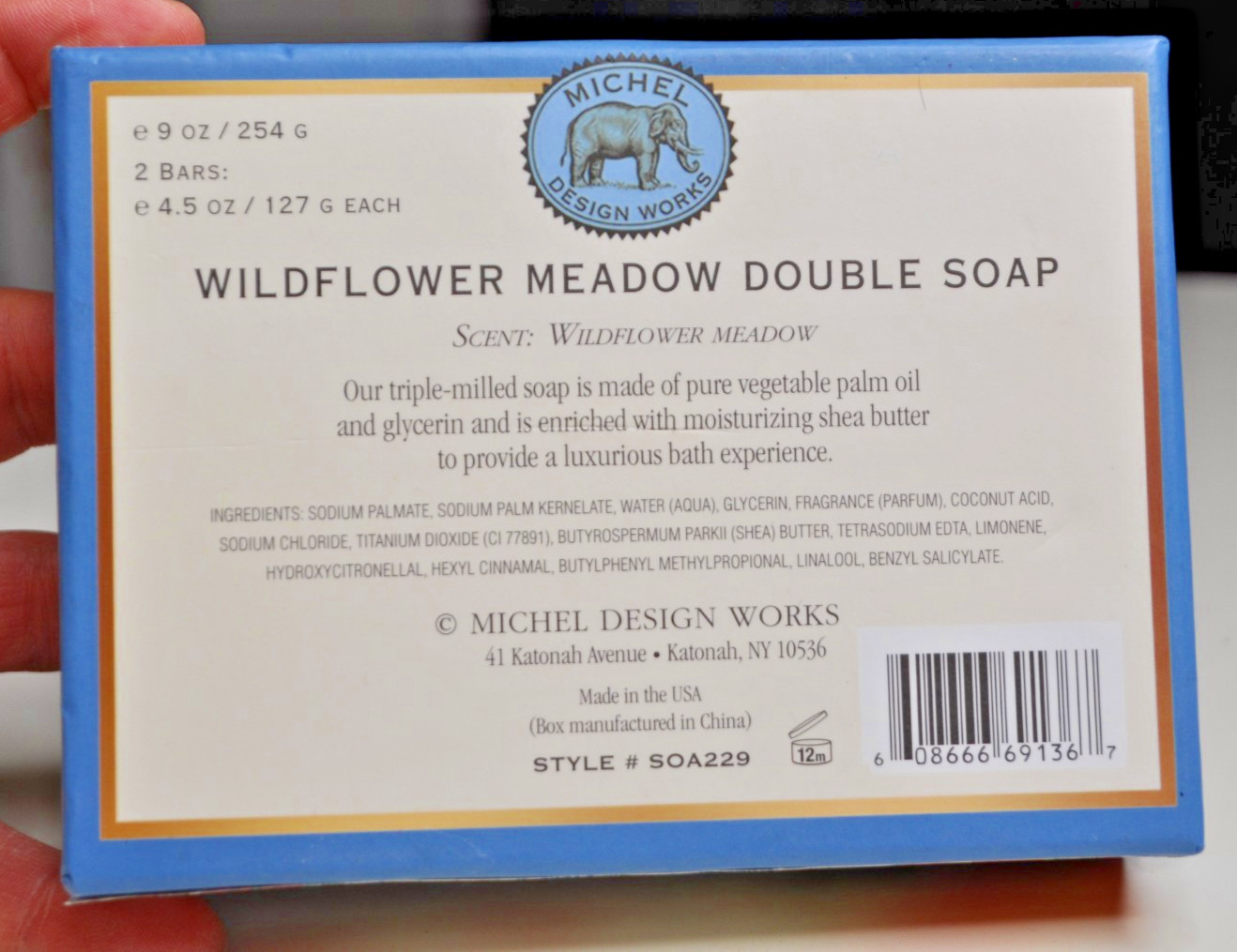 Michel Design Works Wildflower Meadow Shea Butter Soap Box Set Of 2 4.5oz bars