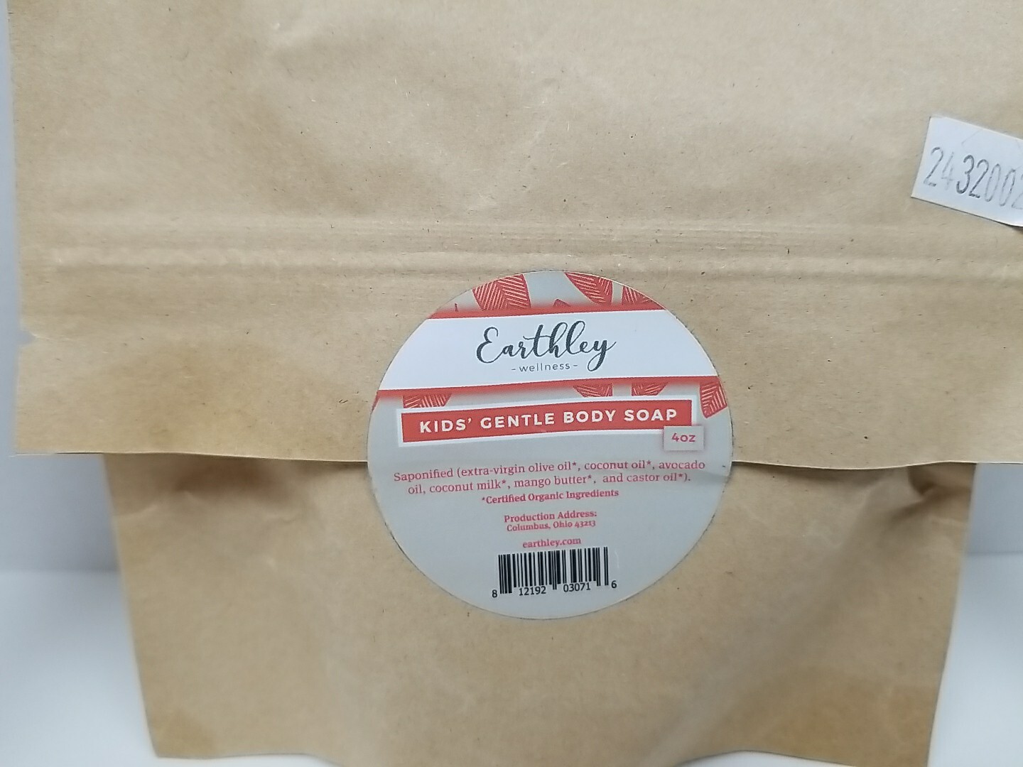 2 ct New Earthly Wellness Kids’ Gentle Body Soap – Organic Ingredients-Free Ship