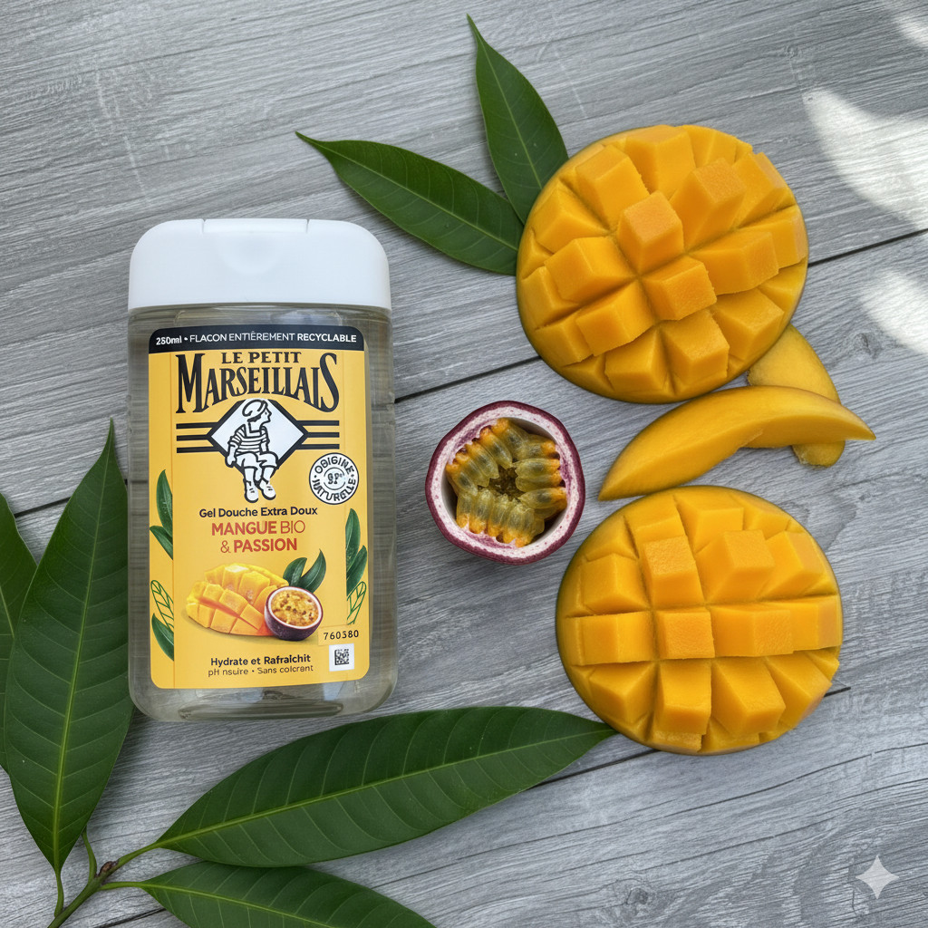 Le Petit Marseillais Shower Gel Body Wash Organic Mango and Passion 250mL