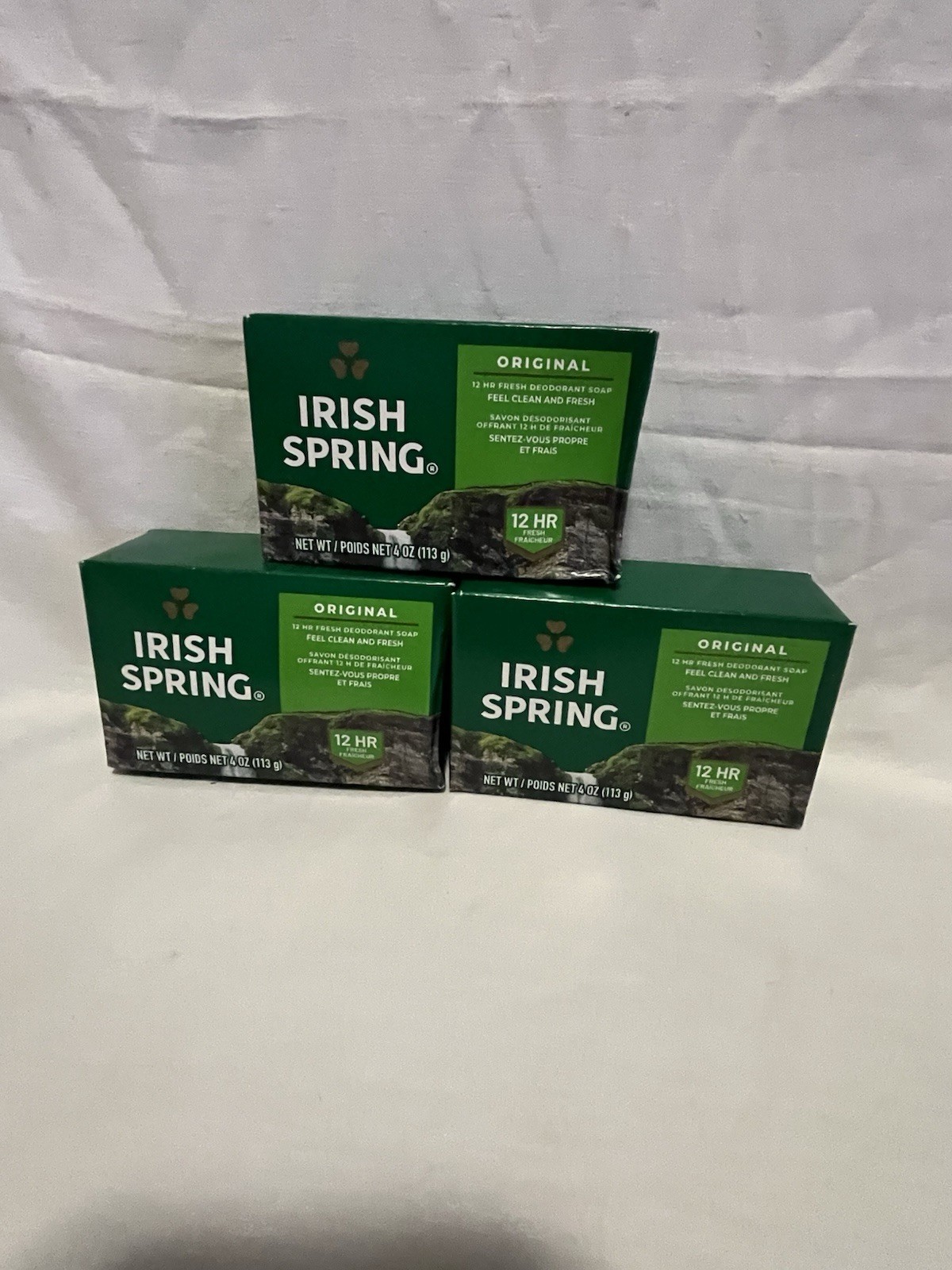 Irish Spring Original Deodorant Soap Bar 12 HR Fresh 4 oz Multipack