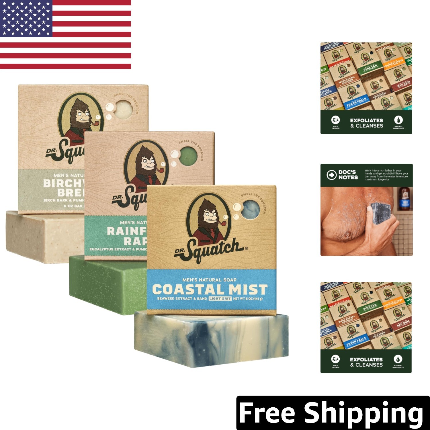 Nourishing Cold Process Bar Soap for Men | Natural Oils & 3 Invigorating Scents