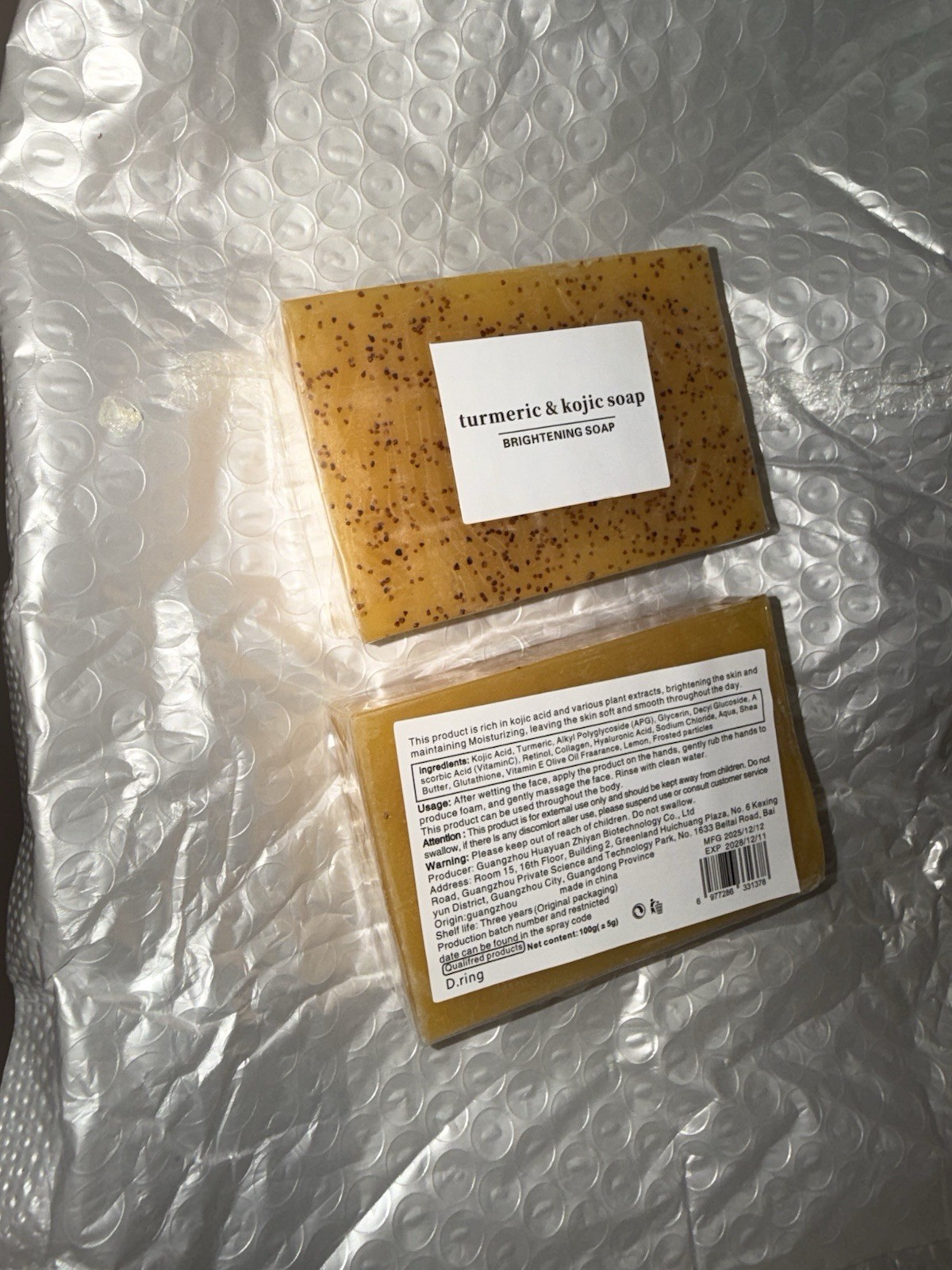 Lemon Turmeric Kojic Acid Soap Bar for Face and Body Brightening