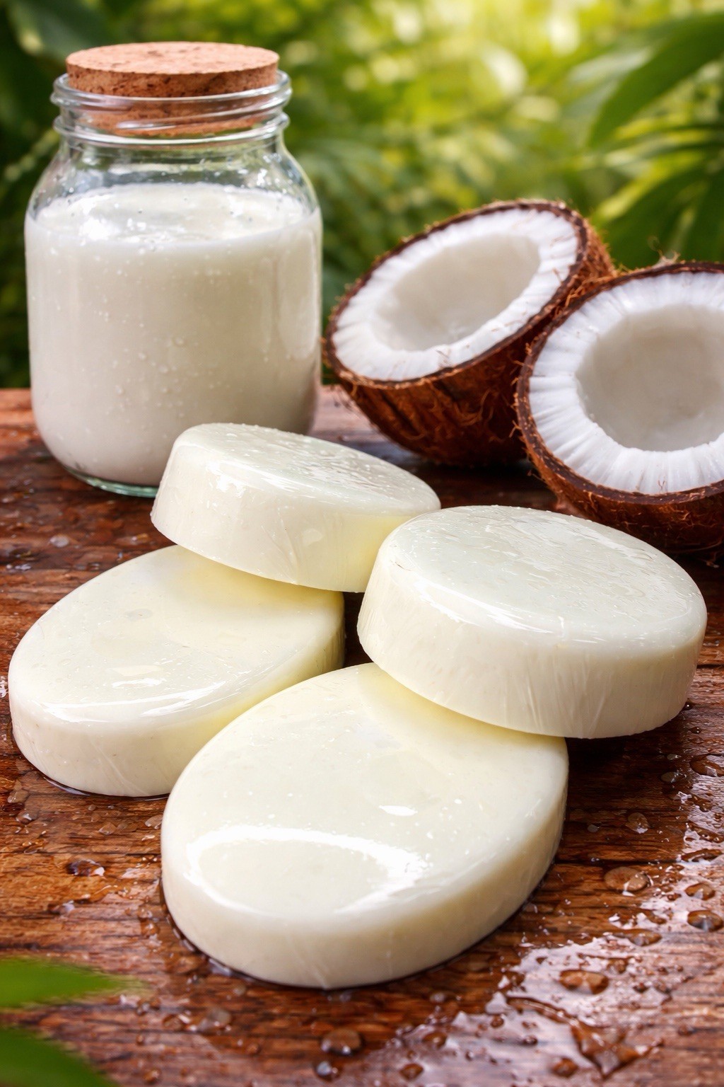 Homemade Coconut Milk Oval Body Bar Soap – All Natural Set of 4