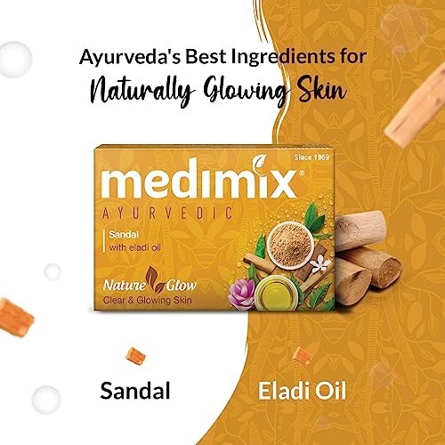 Medimix Ayurvedic Sandal Soap 125g Moisturizing Herbal Bath Bar 5Pc Pack