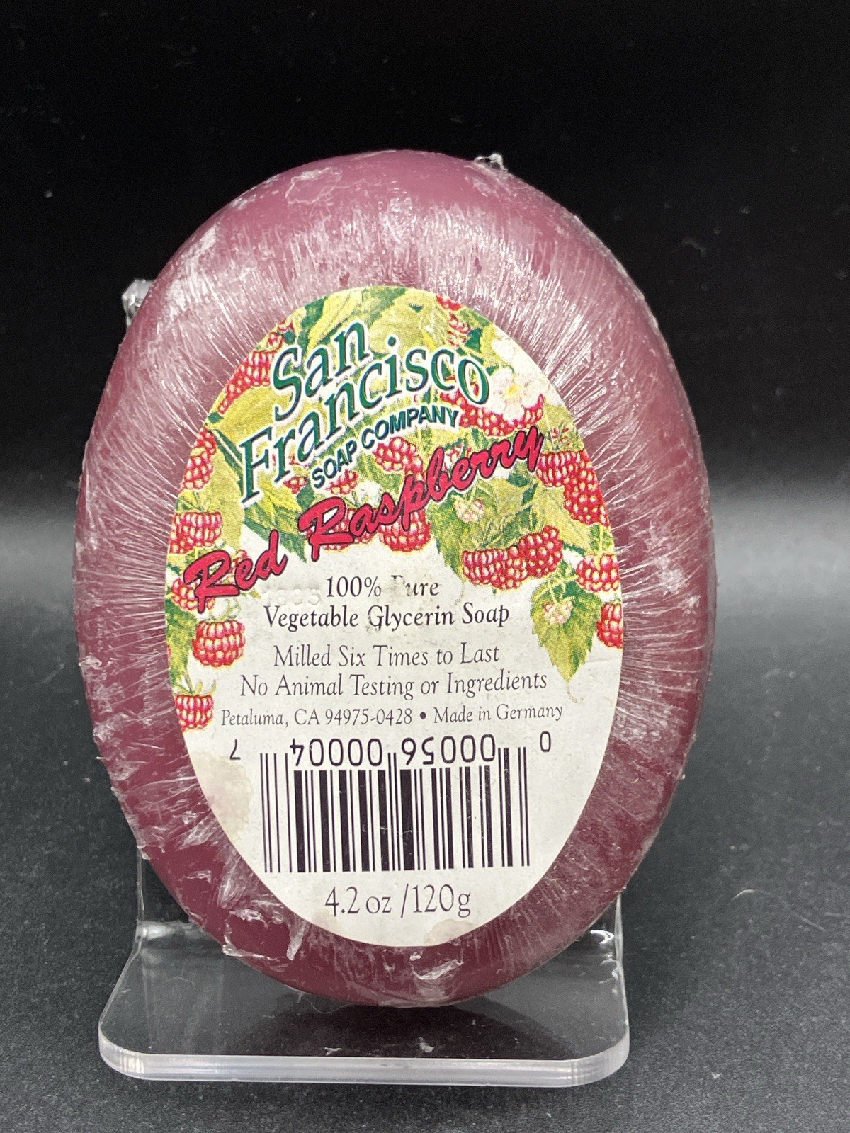 San Francisco Soap Company Red Raspberry Pure Glycerin Soap 4.2 oz / 120g SEALED