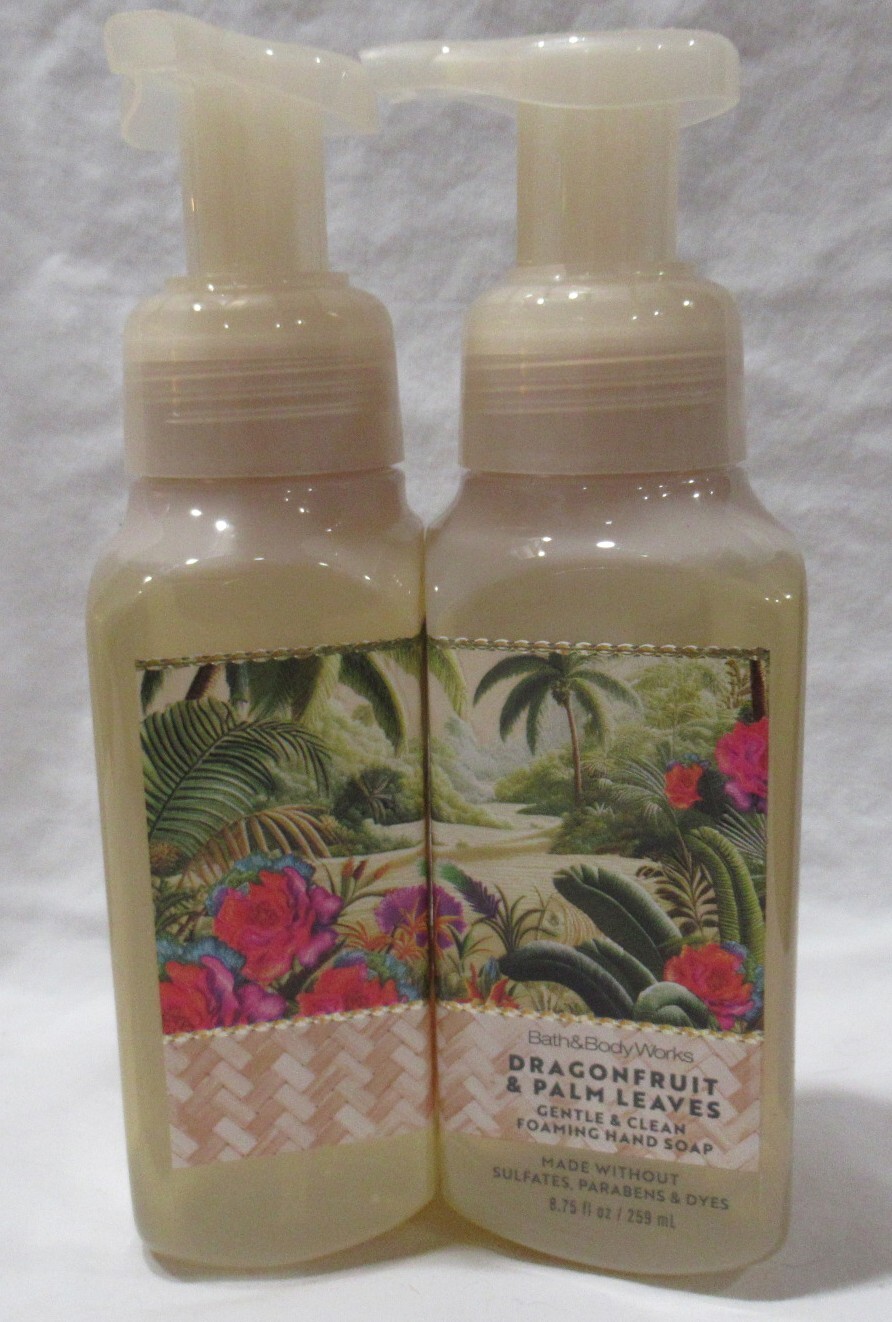Bath & Body Works G&C Foaming Hand Soap Set Lot of 2 DRAGONFRUIT & PALM LEAVES