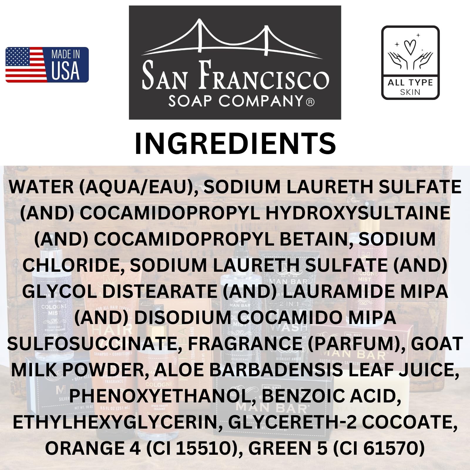 San Francisco Soap Company Clean & Caprine Goat Milk Hand Soap | Honey | Dye-…