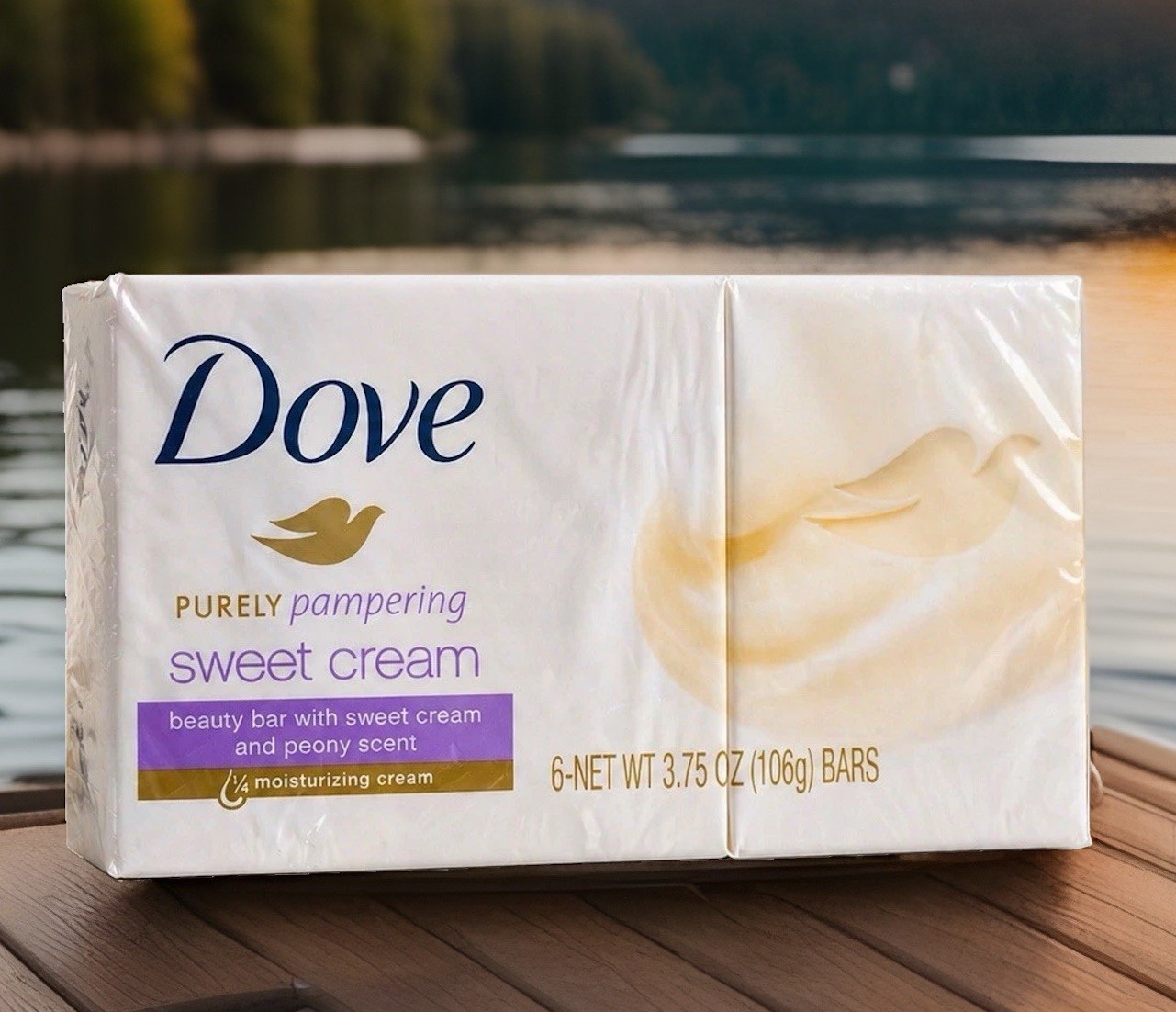 Dove Bar Soap – Sweet Cream and Peony – 1 Package Of 6 X 3.75oz Bars