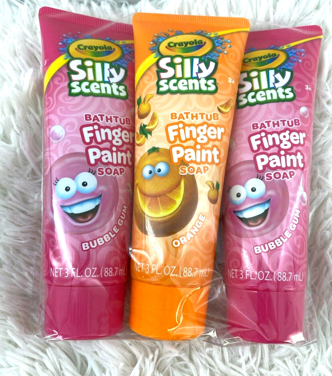 Crayola Bathtub Finger Paint Soap Silly Scents Blueberry Marshmellow Lot of 3