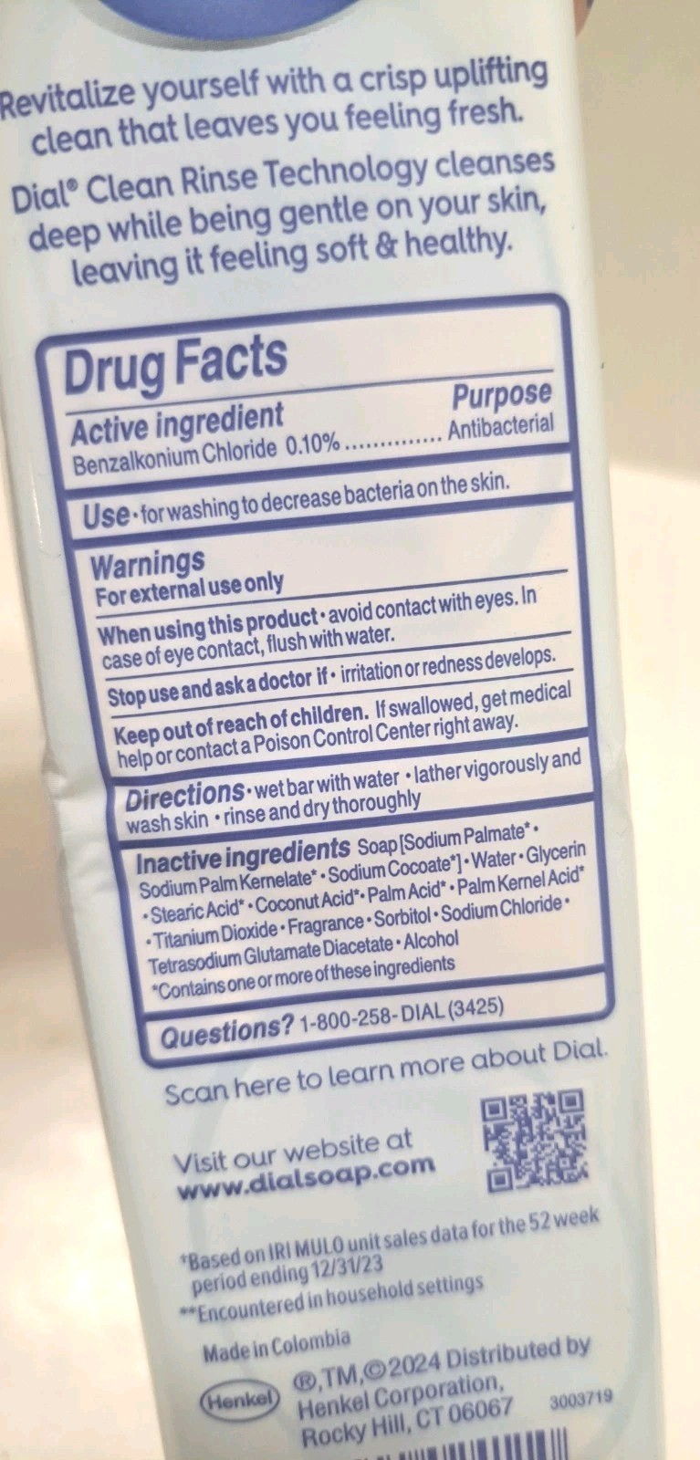Dial Antibacterial Bar Soap Refresh & Renew Deodorant Bars 4 oz x 8 NEW