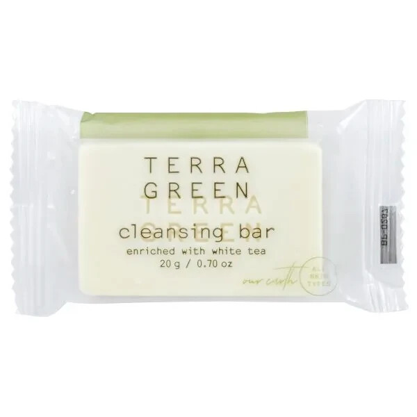 LOT 100 Bars Terra Green White Tea Soap Cleansing Bars 0.70 oz Hotel Travel Size