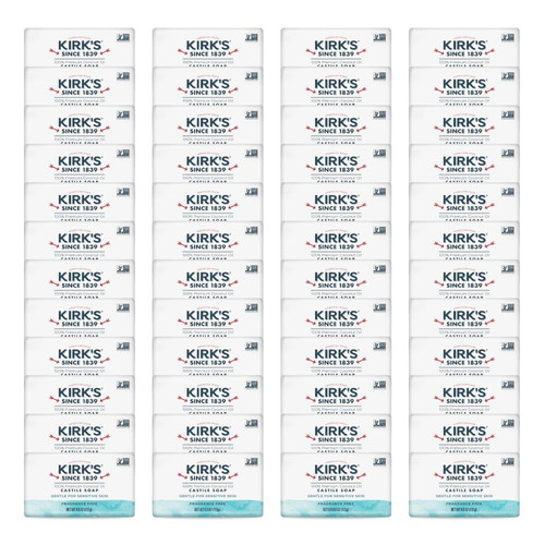 Kirk’s Castile Bar Soap for Men, Women & Children – Made 4 Ounce (Pack of 48)